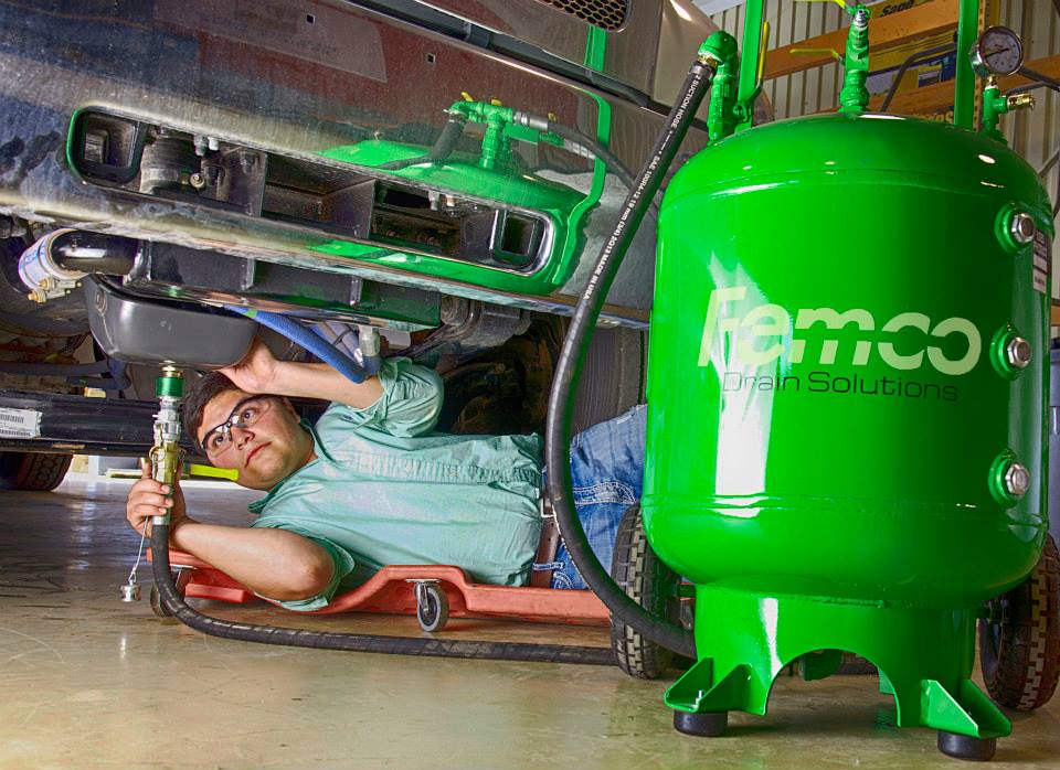 Femco click drain with MSU Oil Drain plug Femco Click Drain